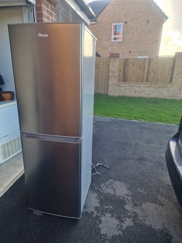 Swan fridge freezer metalic - freezer,